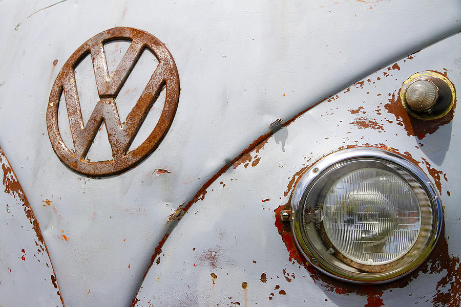 Vintage VW Badge Photograph by Steve McKinzie