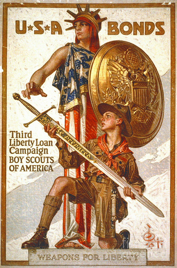 Vintage War Bonds Poster 1917 Photograph by Padre Art
