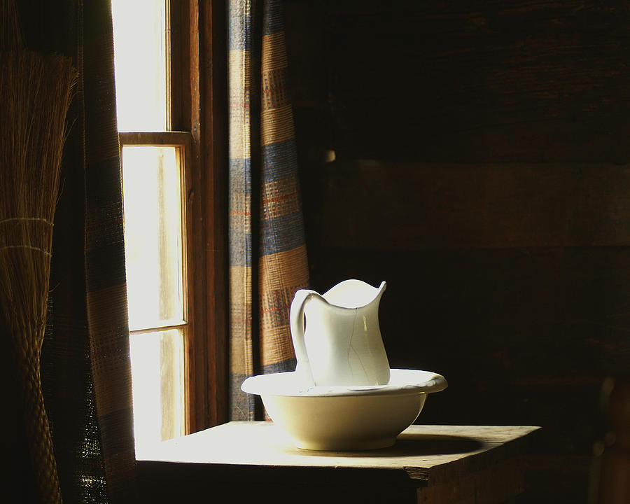 Vintage Water Pitcher and Bowl Photograph by TnBackroadsPhotos 