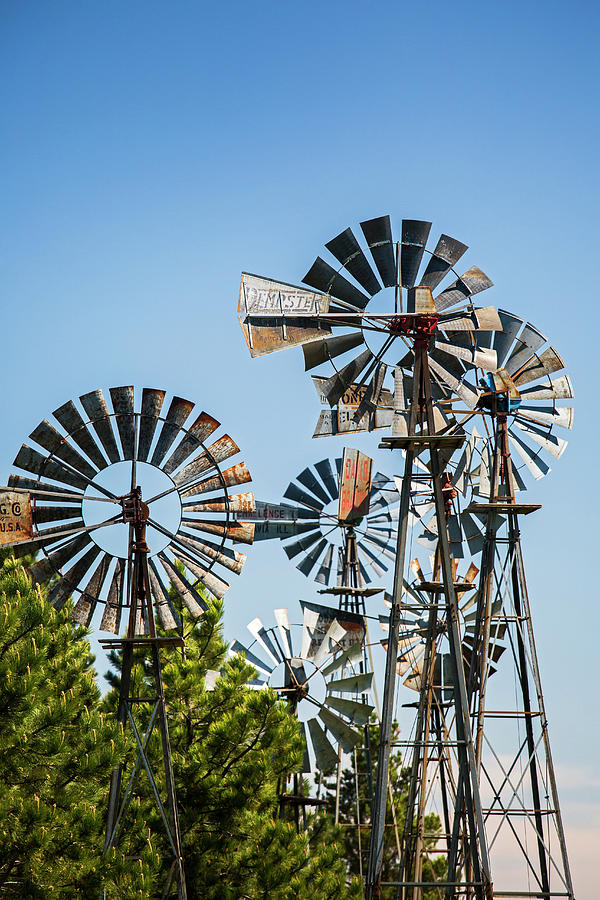 Vintage Windmills Photograph by Jim West