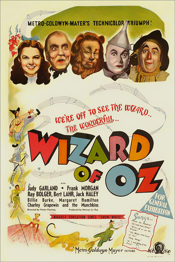 Vintage Photograph - Vintage Wizard of Oz Movie Poster 1939 by Mountain Dreams