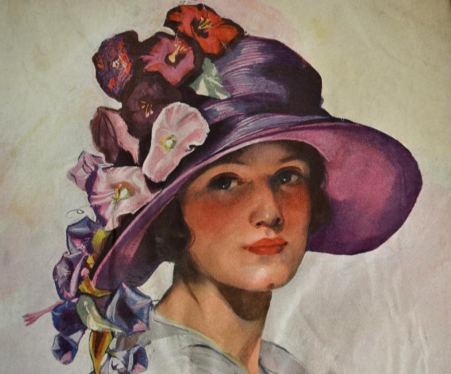 Vintage Woman In Floral Hat Photograph by Deena Stoddard