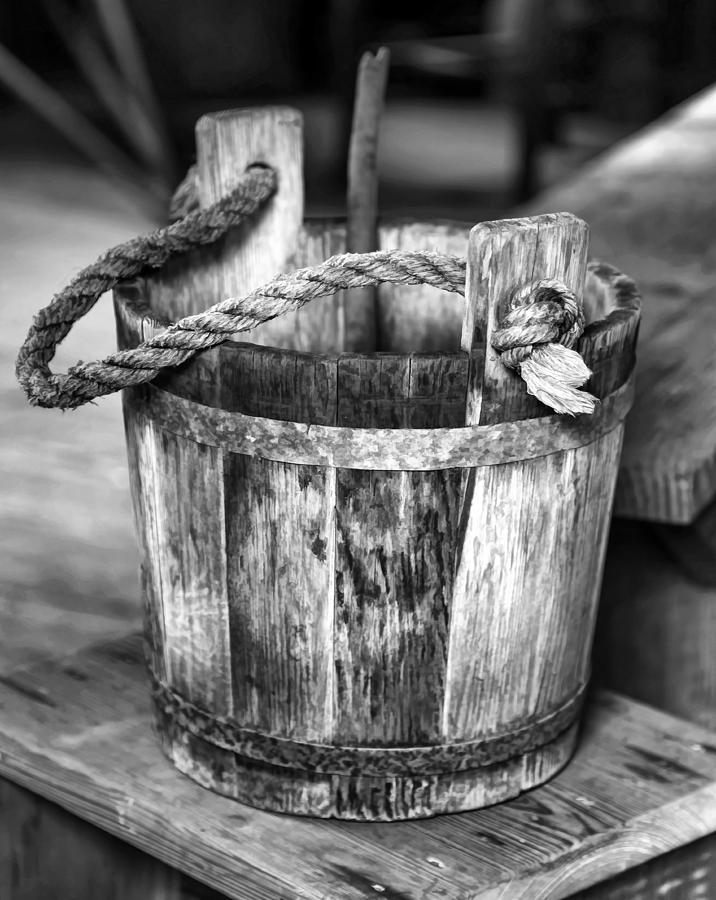 Vintage Wooden Water Pail Photograph by Lynn Palmer - Pixels