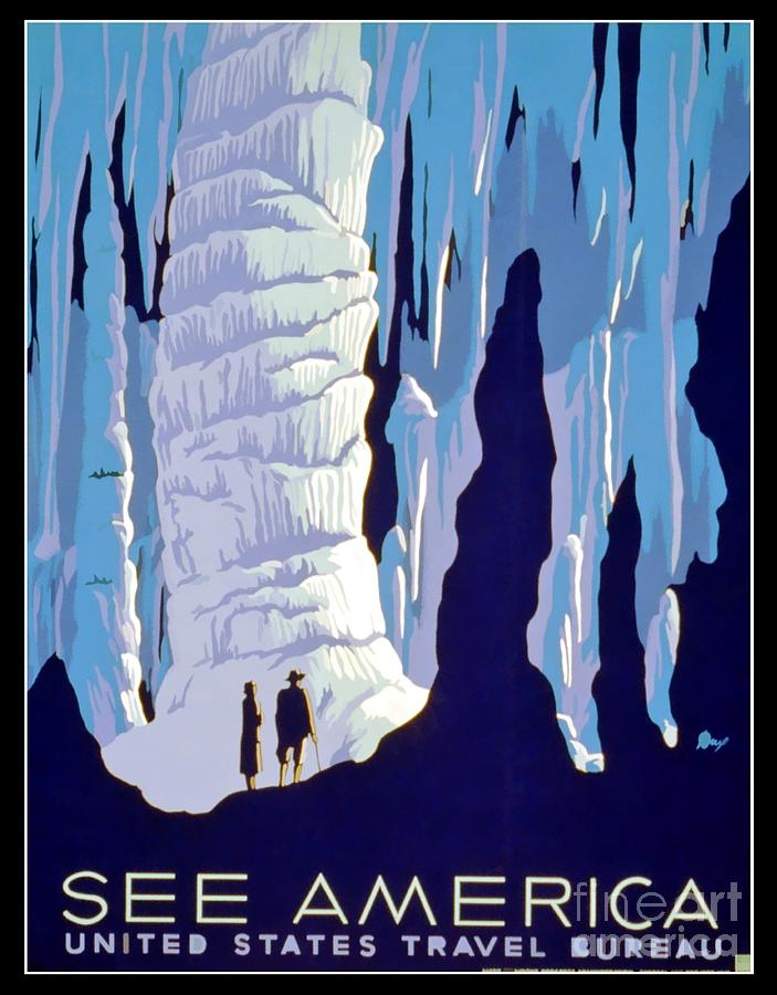 Vintage Photograph - Vintage WPA Poster See America by Edward Fielding