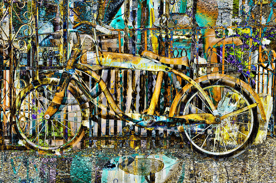 Vintage Yellow Bike Photograph by Paul Berger