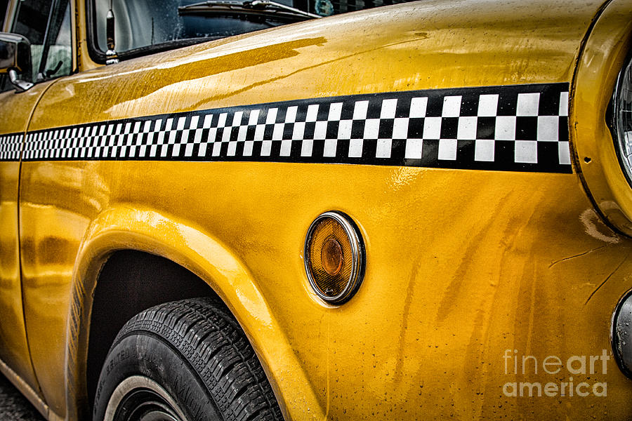 New York City Photograph - Vintage Yellow Cab by John Farnan