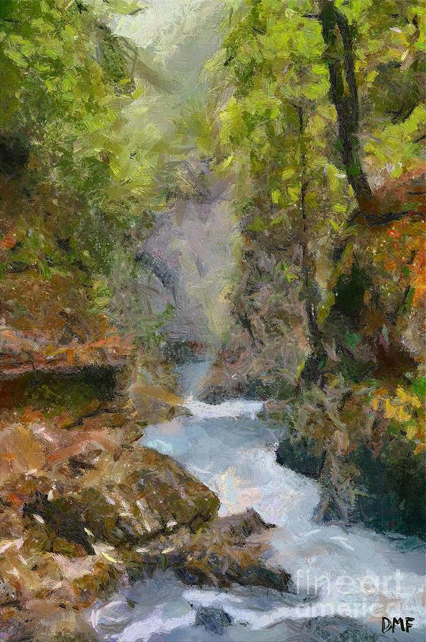 Vintgar Gorge Painting by Dragica  Micki Fortuna