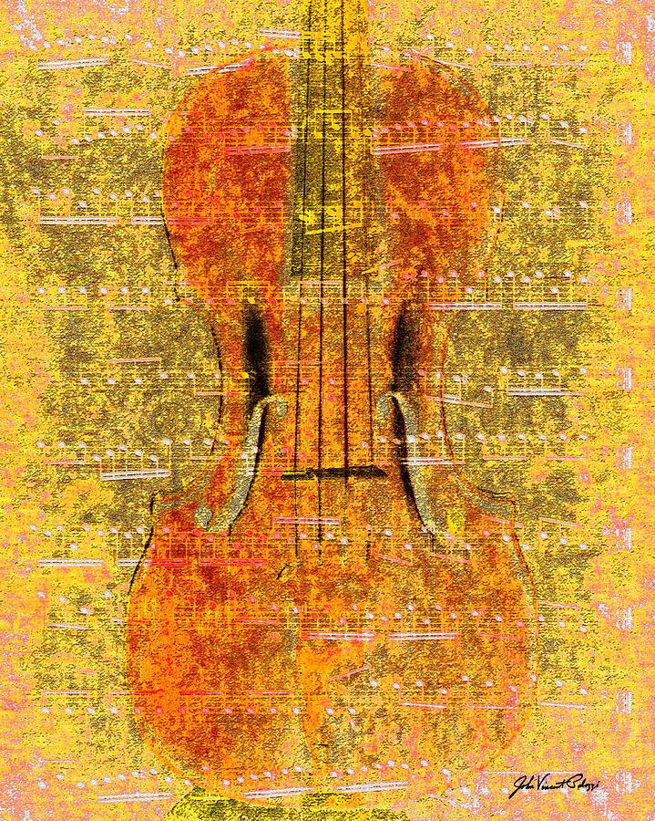 Viola Gold Digital Art by John Vincent Palozzi