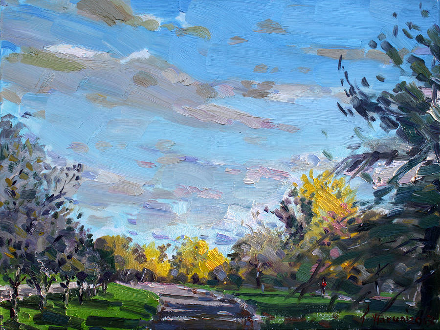 Fall Painting - Viola Jogging by Ylli Haruni