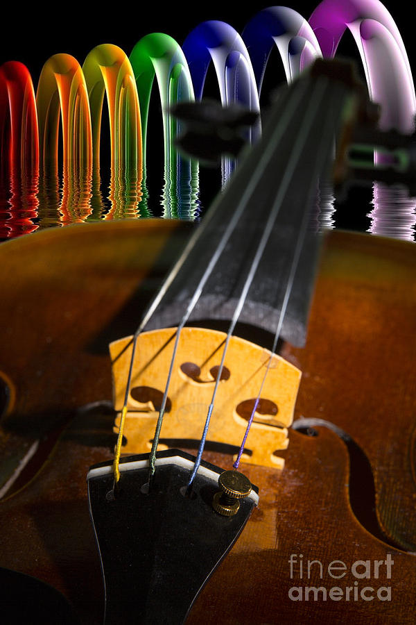 Viola Violin in a Fantasy World in Color 3067.02 Photograph by M K Miller
