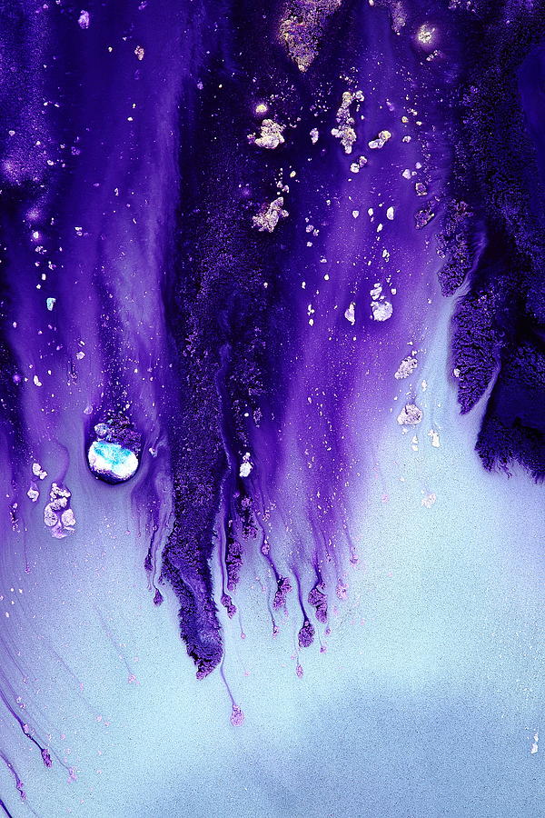 Violet Abstract Art Icebreaker by Serg Wiaderny Painting by Serg Wiaderny