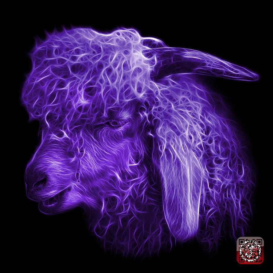 Violet Angora Goat - 0073 F Digital Art by James Ahn