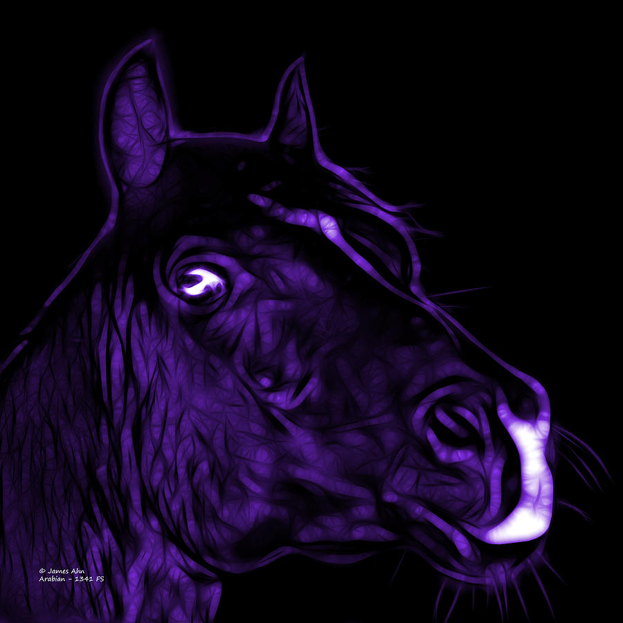 Violet Arabian Horse - 1341 FS  Digital Art by James Ahn