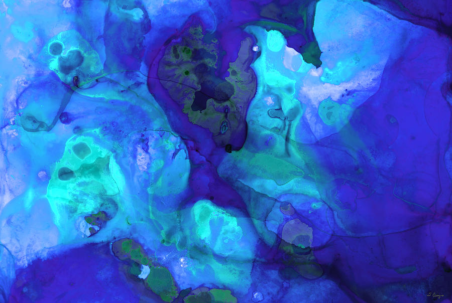 Abstract Painting - Violet Blue - Abstract Art By Sharon Cummings by Sharon Cummings