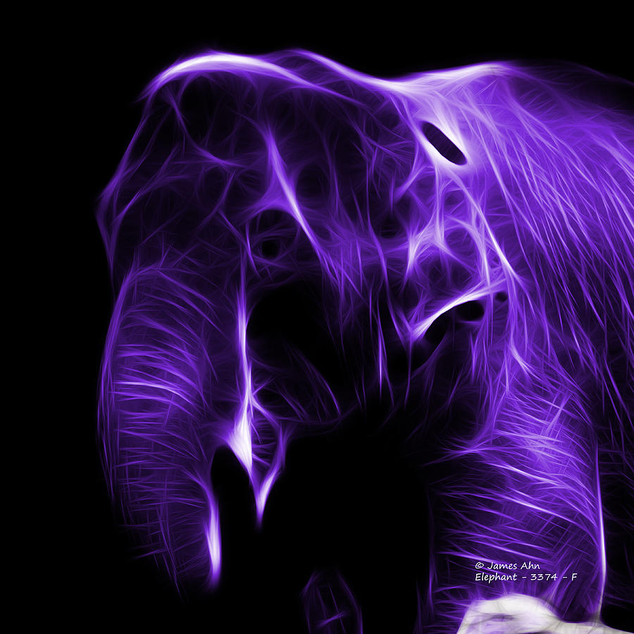 Violet Elephant 3374 - F Digital Art by James Ahn
