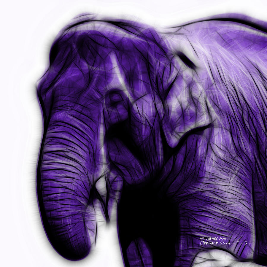 Violet Elephant 3374 - F - S Digital Art by James Ahn