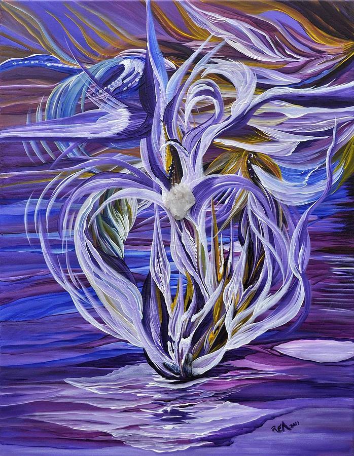 Fairy Painting - Violet Flame by Pamela Cail