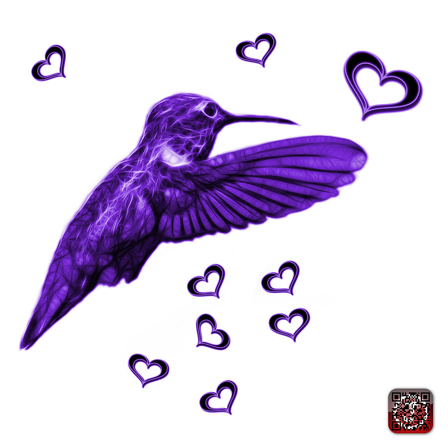 Violet Hummingbird - 2055 F S M Digital Art by James Ahn