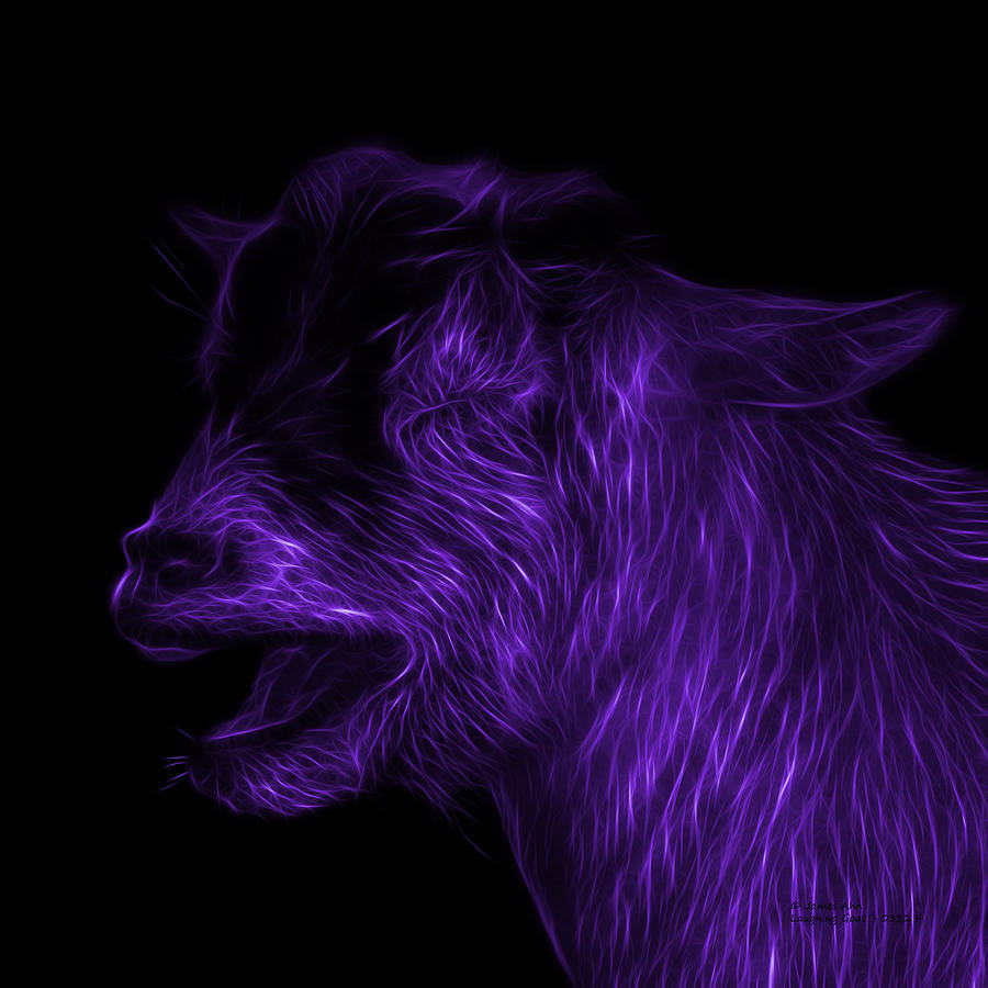 Violet Laughing Goat - 0312 F Digital Art by James Ahn