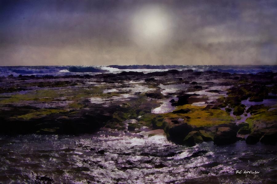 Violet Moonrise Painting by RC DeWinter