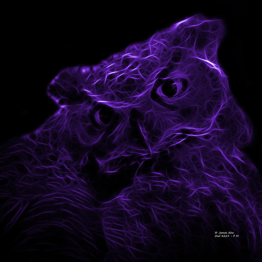 Violet Owl 4229 - F M Digital Art by James Ahn