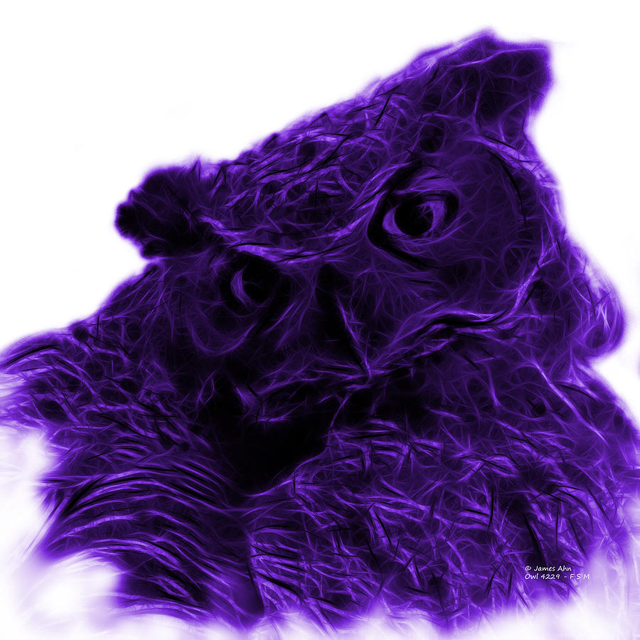 Violet Owl 4229 - F S M Digital Art by James Ahn
