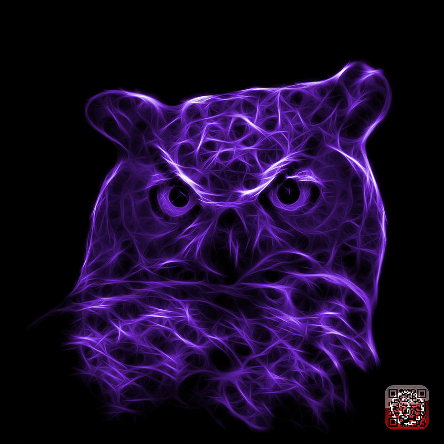 Violet Owl 4436 - F M Digital Art by James Ahn