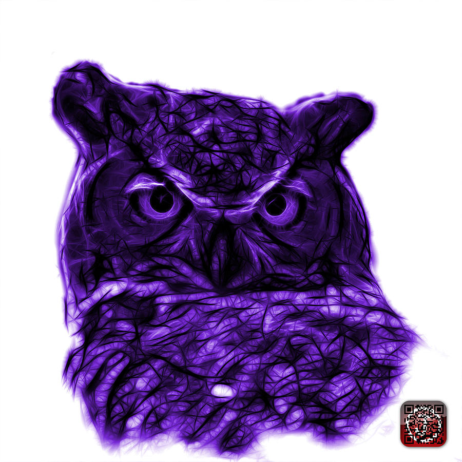 Violet Owl 4436 - F S M Digital Art by James Ahn