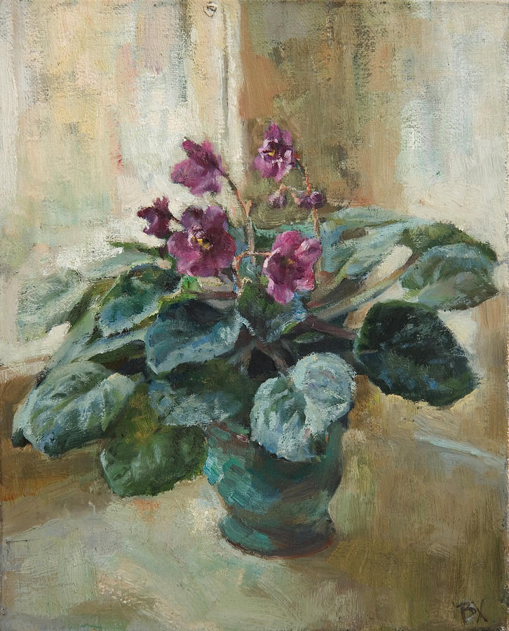 Violet Painting by Victoria Kharchenko