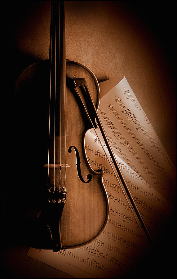 Violin And Sheet Music Photograph by Don Hammond