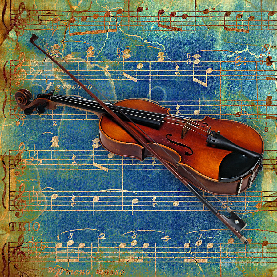 Music Mixed Media - Violin Collection by Marvin Blaine