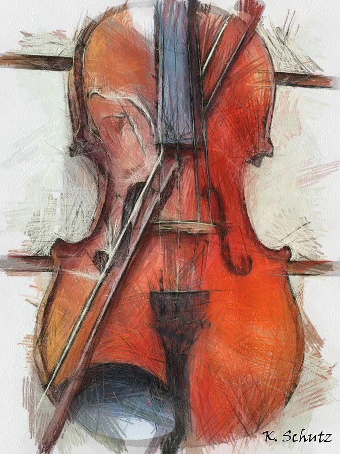 Violin Digital Art by Kelly Schutz - Fine Art America