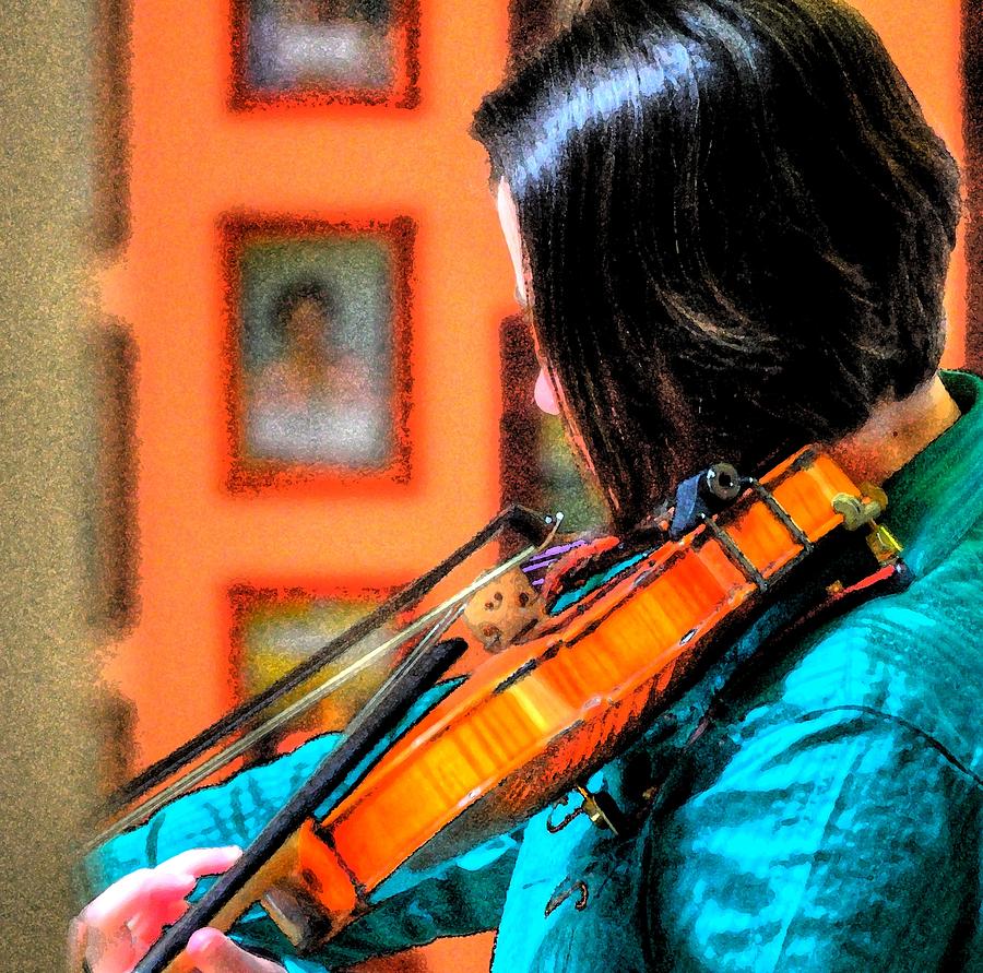 Violin Performance 5494 Photograph by Jerry Sodorff
