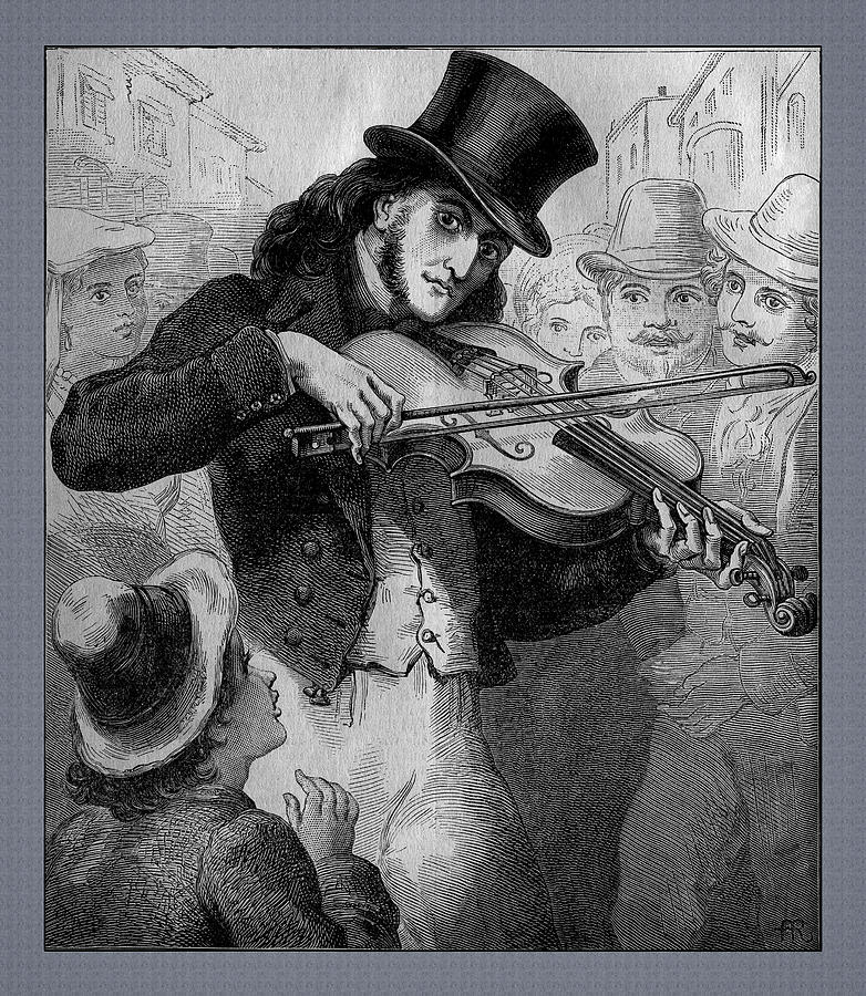 Violinist and Composer Paganini as a Street Musician Photograph by Phil Cardamone