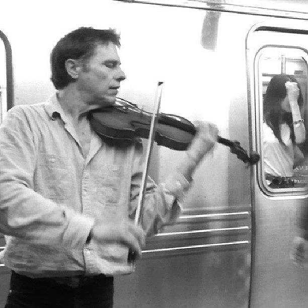New York City Photograph - #violinist #nyc #nycsubway by Christopher M Moll
