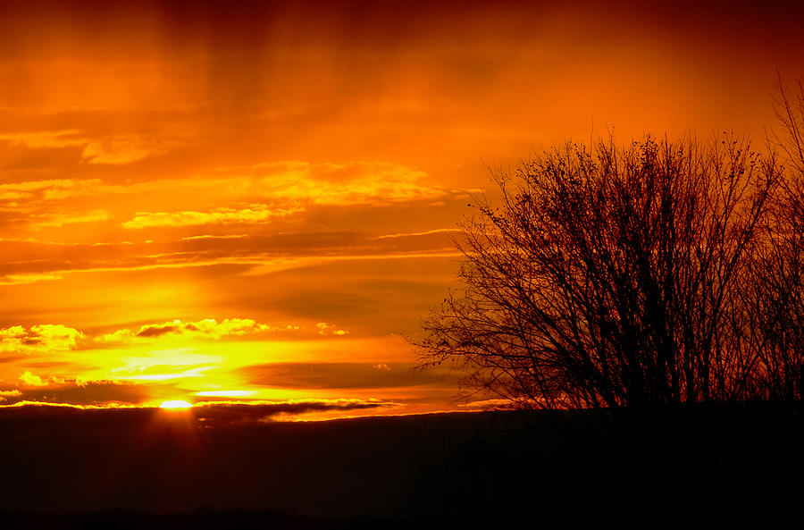 Sunset Photograph - Virga Sunset by Daniel Kelly