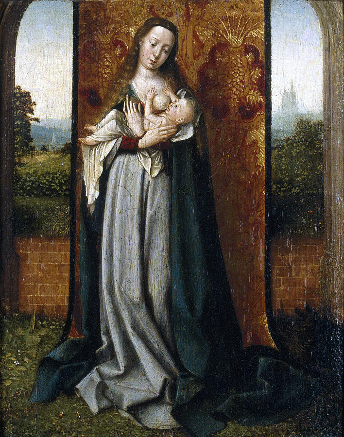 Virgin and Child Painting by Jan Provoost