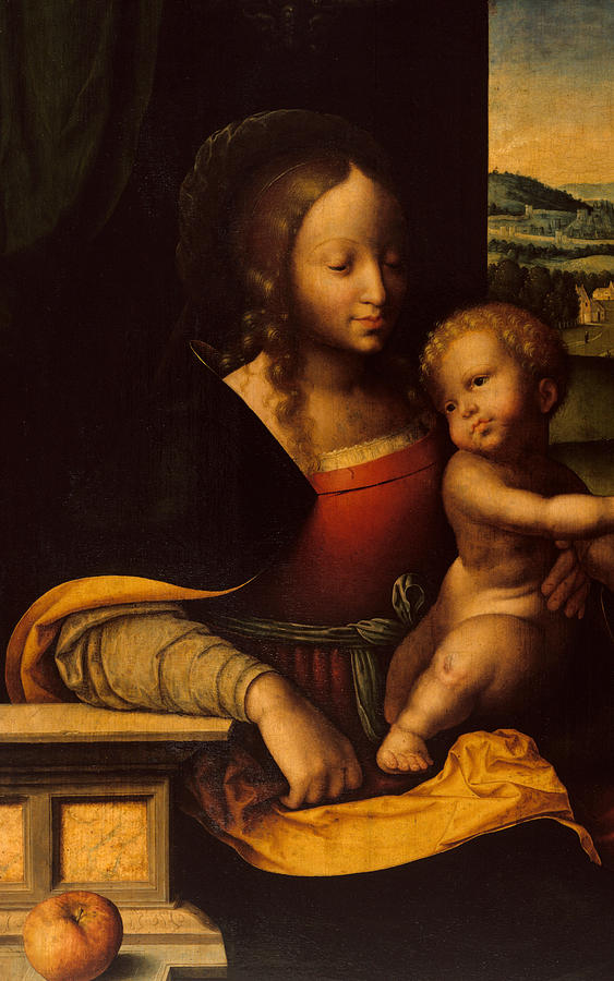 Madonna Painting - Virgin and Child by Joos van Cleve