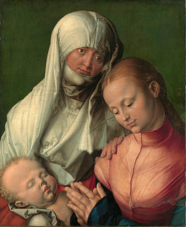 Virgin and Child with Saint Anne Painting by Albrecht Duerer