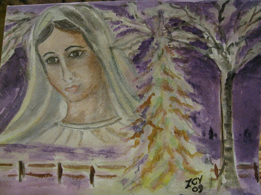 Virgin Mary at Medjugorje Painting by Lucille  Valentino