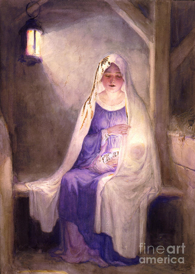 Virgin Mary Holding Baby Jesus 1912 Photograph by Padre Art