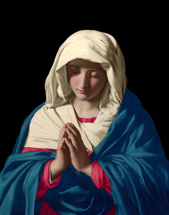 Mary Digital Art - Virgin Mary in Prayer by Sassoferrato