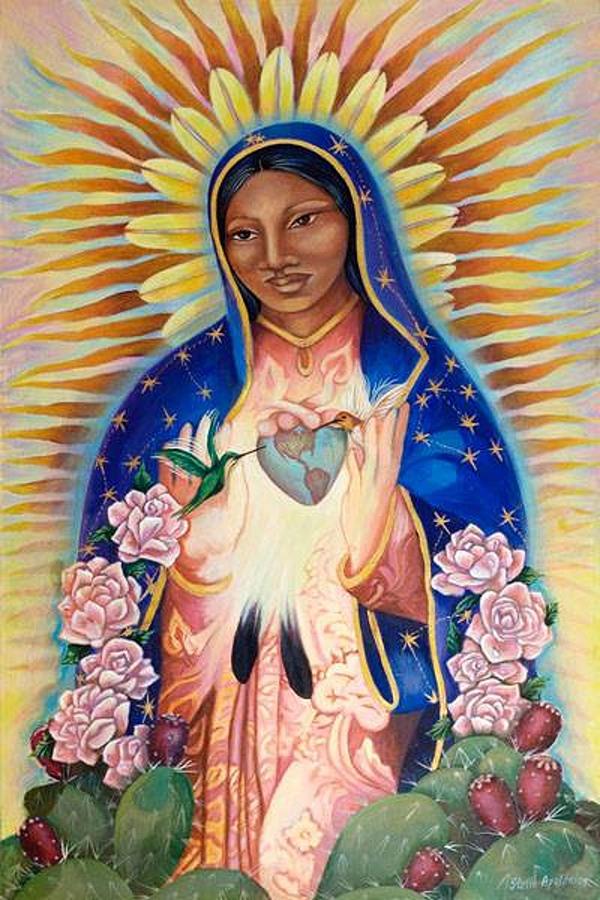 Virgin Painting - Virgin Mary Our Lady of Guadalupe by Krystal M