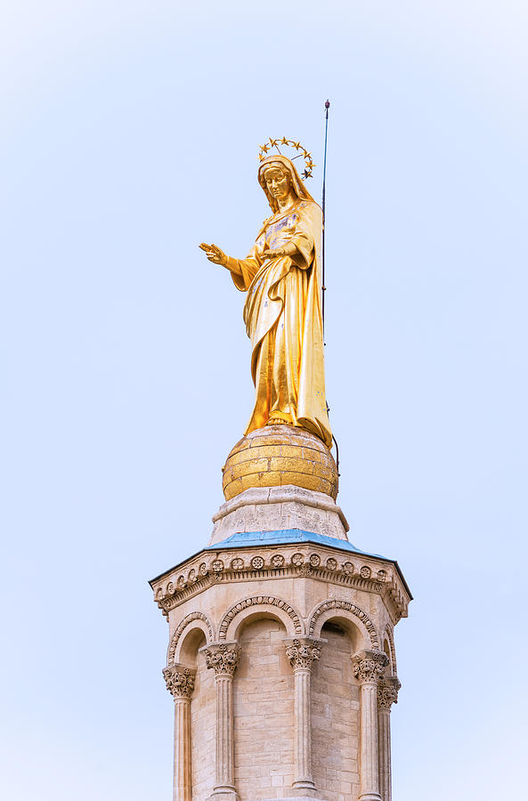 Virgin Mary statue in Avignon France Photograph by Marek Poplawski