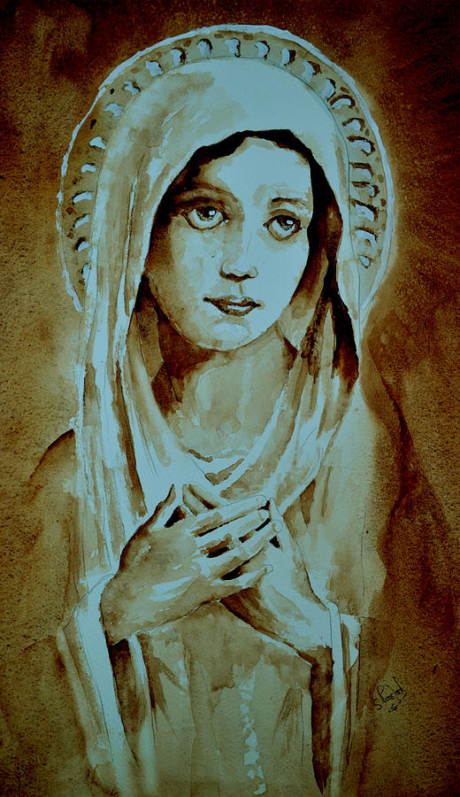 Virgin Mary Painting by Steven Ponsford