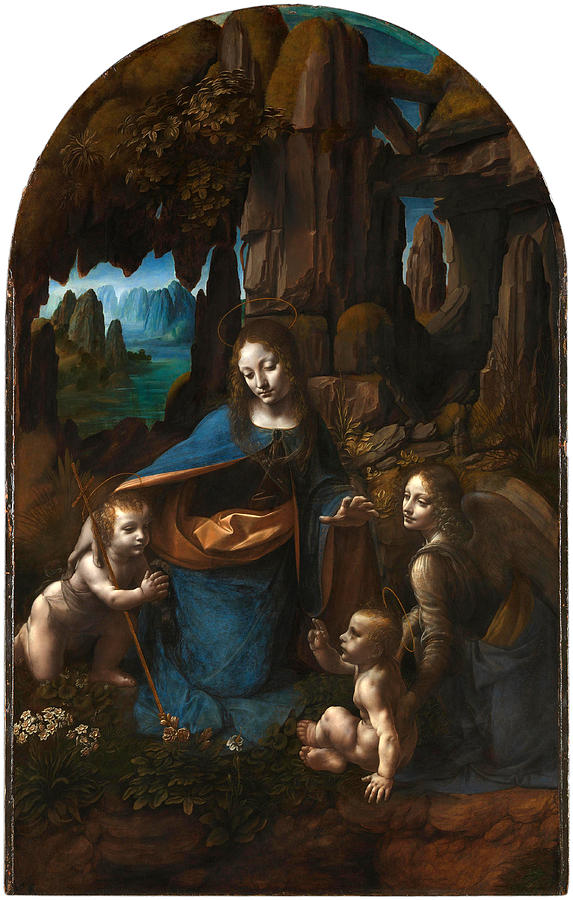 Virgin of the Rocks Painting by Leonardo Da Vinci