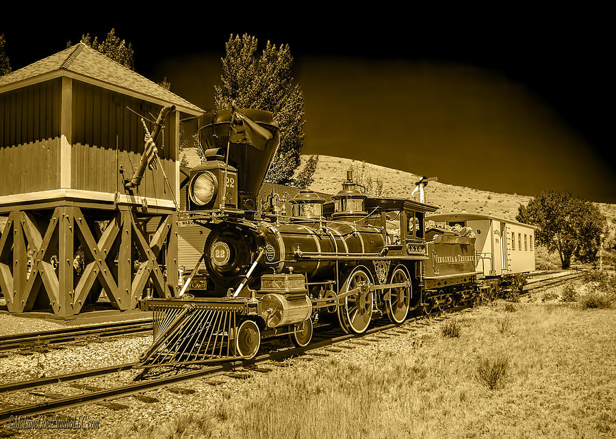 Vintage Photograph - Virginia and Truckee Gold Rush Train 22 BW by LeeAnn McLaneGoetz McLaneGoetzStudioLLCcom