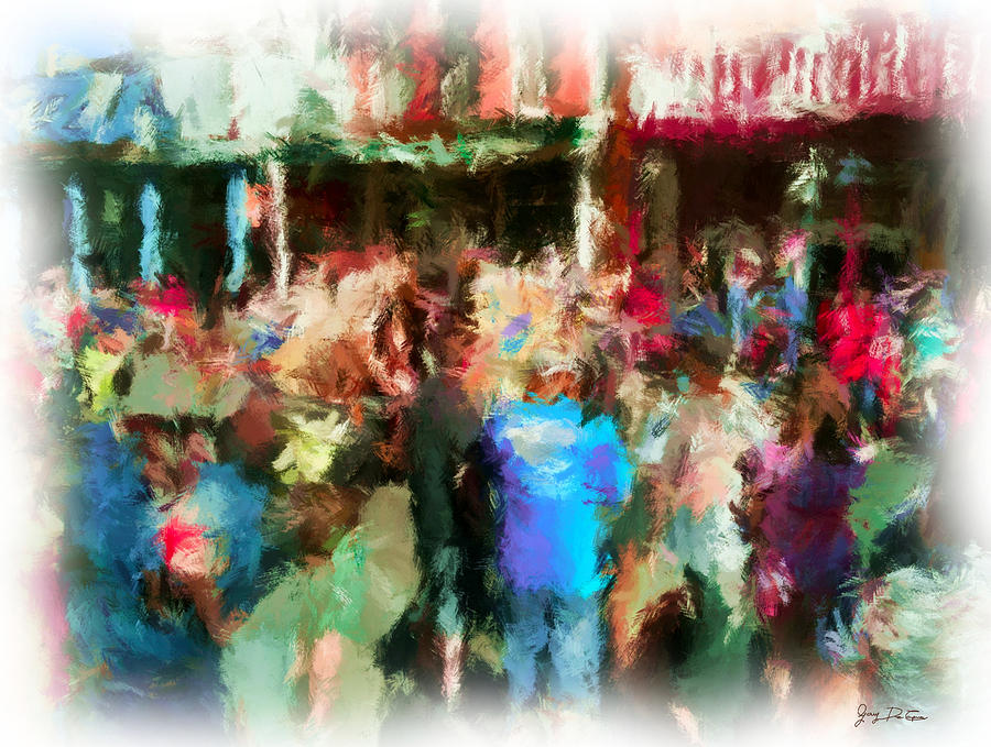 Virginia City Crowd Impressionisti Photograph by Gary De Capua