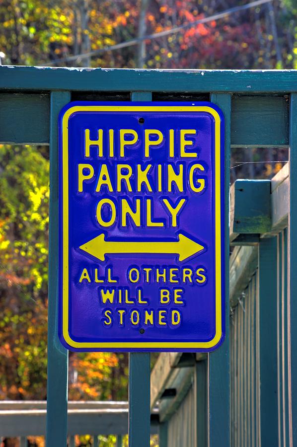 Virginia Country Roads - Hippie Parking Only - Near Sperryville Rappahannock County VA Photograph by Michael Mazaika