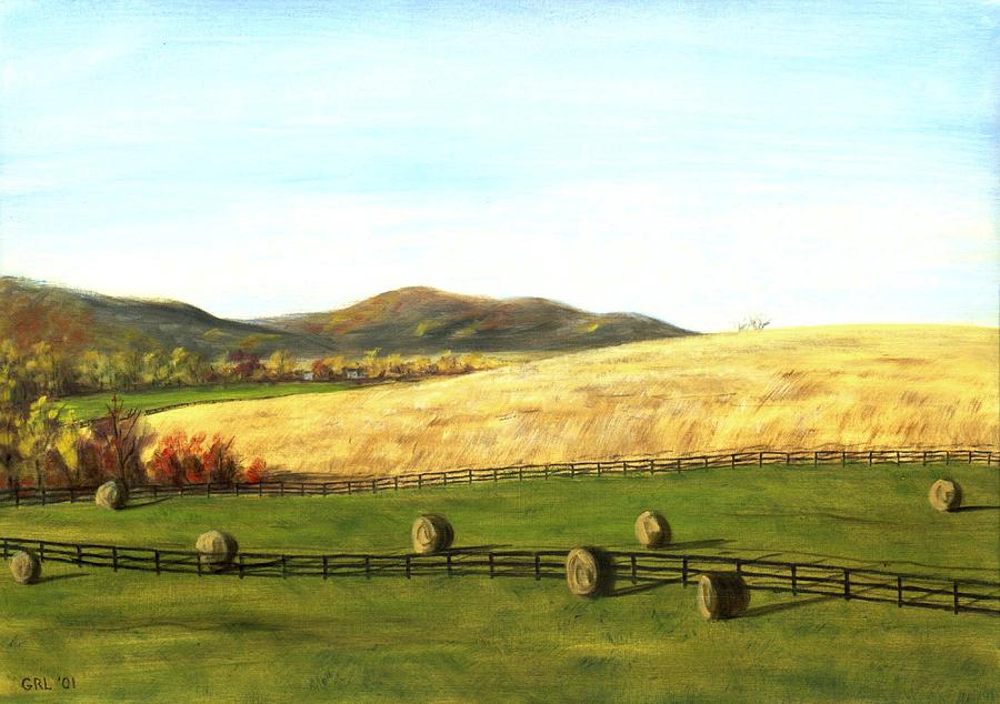 Virginia Countryside Autumn South Of Leesburg Painting by G Linsenmayer